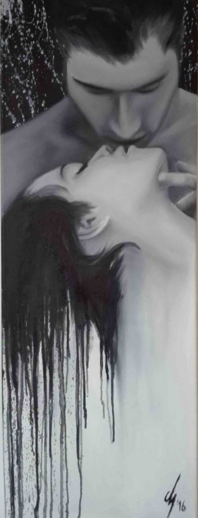 Danny ShoeStar Painting Malerei Wien Vienna The Last Kiss