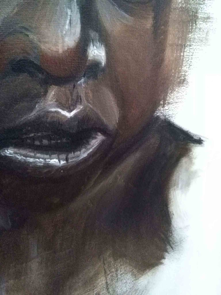 Danny ShoeStar Painting Nahaufnahme Close Up africa baby