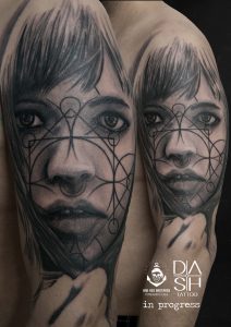 Dash Tattoo Kunst Body Art Realistic Face Danny ShoeStar