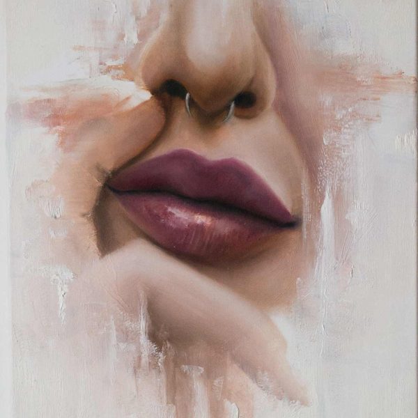 Realistic Abstract Painting Mouth Lips Woman Portrait Art Gallery Vienna Dash Tattoo Danny ShoeStar