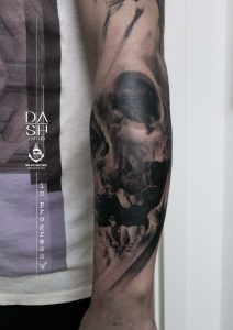 Realistic Skull Danny ShoeStar Wien Vienna Dash Tattoo