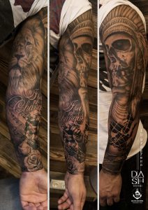 Skull Indian Lion Sleeve Changes Loewe Indianer Tattoo Danny ShoeStar